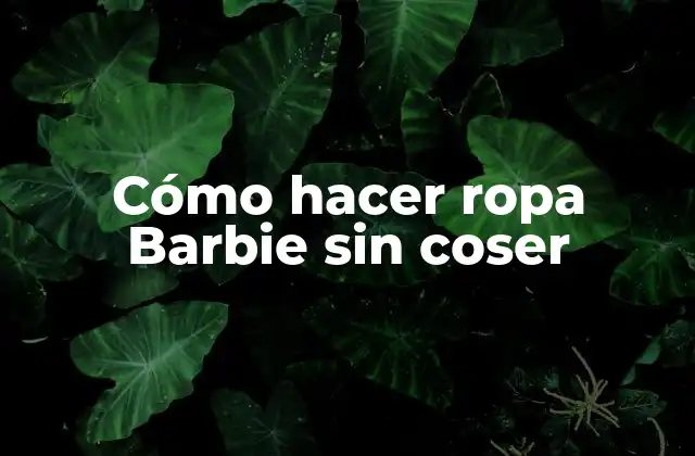 Cómo Hacer Ropa Barbie sin Coser