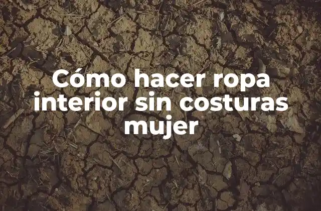 Cómo Hacer Ropa Interior sin Costuras Mujer