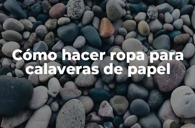 ¿Qué es la ropa para calaveras de papel?