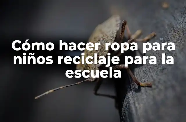 Cómo Hacer Ropa para Niños Reciclaje para la Escuela 2 Cómo hacer ropa para niños reciclaje para la escuela