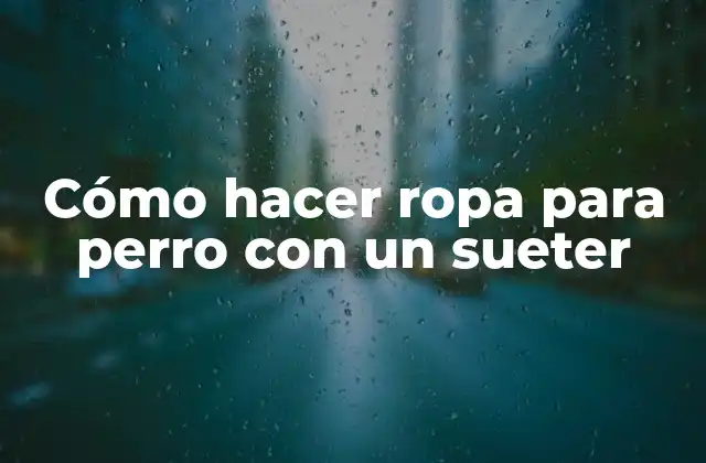 Cómo hacer ropa para perro con un sueter