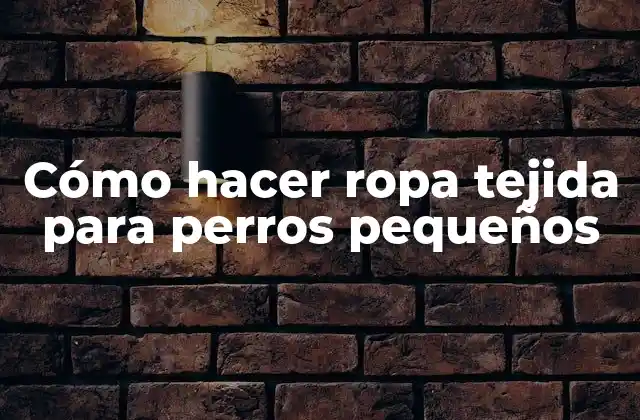 Cómo Hacer Ropa Tejida para Perros Pequeños 2 Cómo hacer ropa tejida para perros pequeños