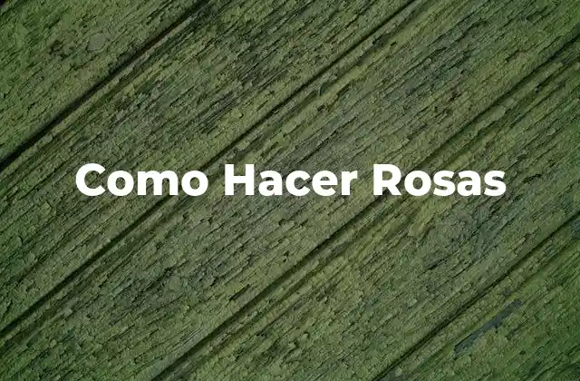 Como Hacer Rosas