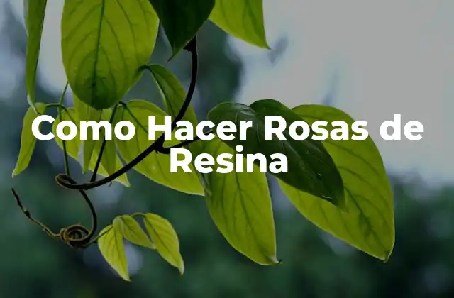Como Hacer Rosas de Resina