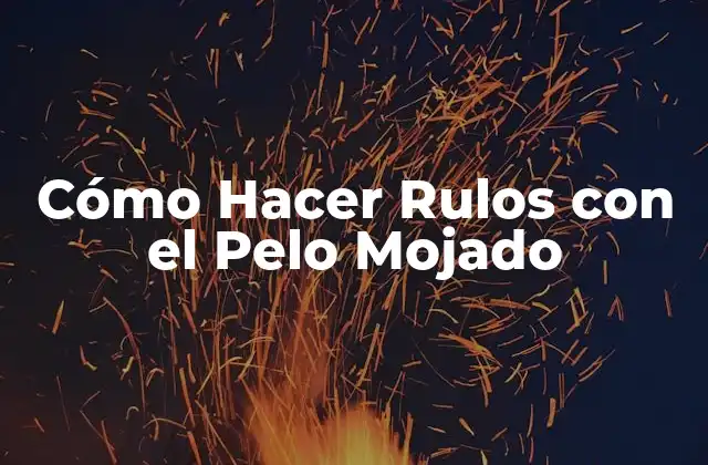 Cómo Hacer Rulos con el Pelo Mojado