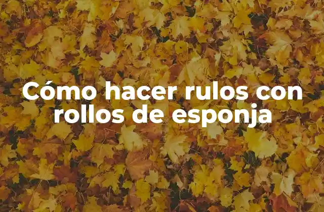 Cómo Hacer Rulos con Rollos de Esponja