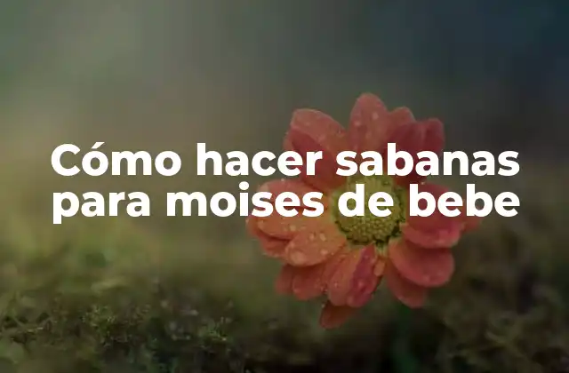 Cómo Hacer Sabanas para Moises de Bebe