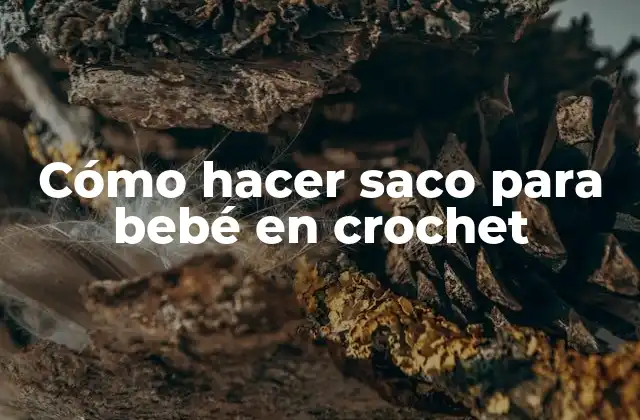 Cómo Hacer Saco para Bebé en Crochet