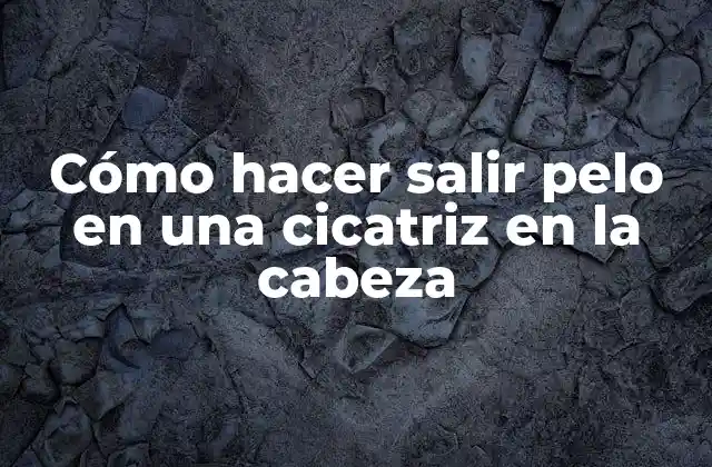 Cómo Hacer Salir Pelo en una Cicatriz en la Cabeza