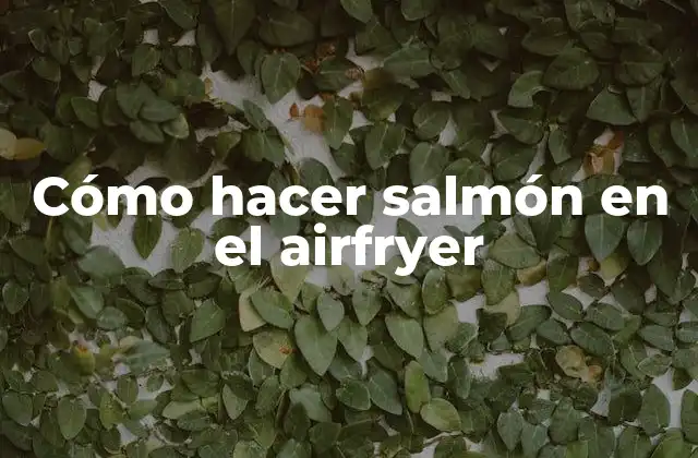 Cómo Hacer Salmón en el Airfryer