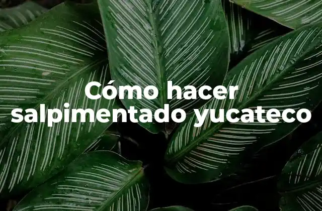 Cómo Hacer Salpimentado Yucateco