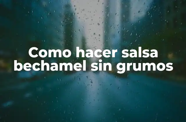 ¿Qué es la salsa bechamel y para qué sirve?