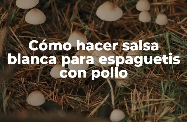 Cómo Hacer Salsa Blanca para Espaguetis con Pollo