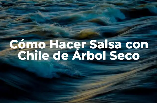 Cómo Hacer Salsa con Chile de Árbol Seco 2 ¿Qué es la Salsa con Chile de Árbol Seco y para Qué Sirve?