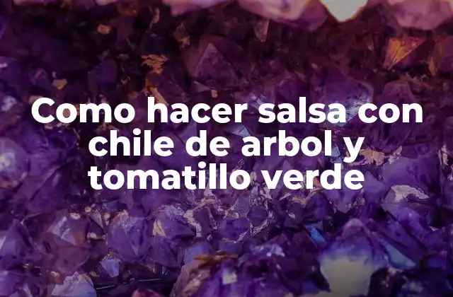Como Hacer Salsa con Chile de Arbol y Tomatillo Verde