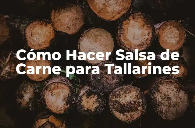 Cómo Hacer Salsa de Carne para Tallarines