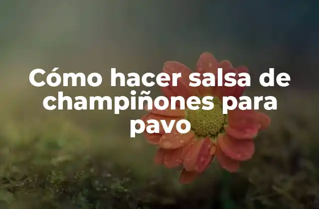 Cómo Hacer Salsa de Champiñones para Pavo
