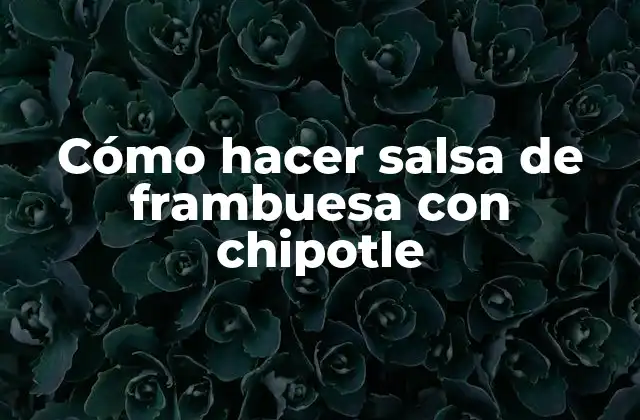 Cómo Hacer Salsa de Frambuesa con Chipotle 2 Cómo hacer salsa de frambuesa con chipotle