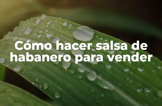 Cómo Hacer Salsa de Habanero para Vender