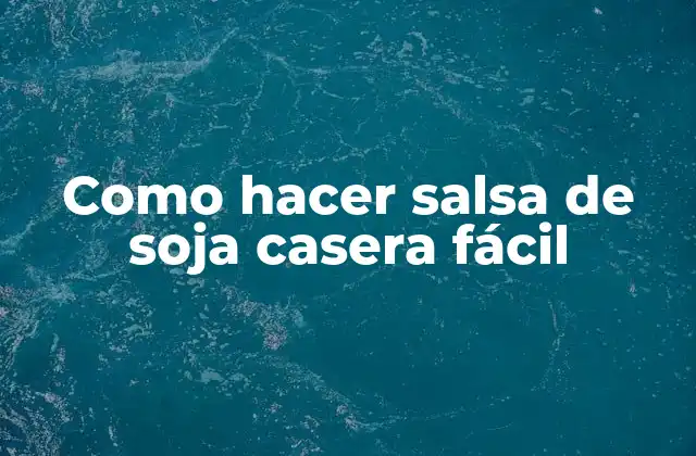 Como Hacer Salsa de Soja Casera Fácil 2 Salsa de soja casera fácil