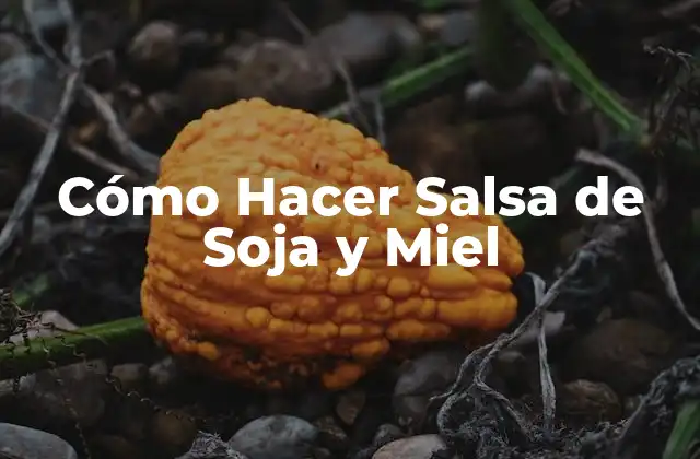 Cómo Hacer Salsa de Soja y Miel