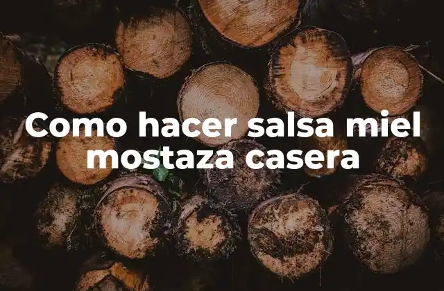 Como Hacer Salsa Miel Mostaza Casera