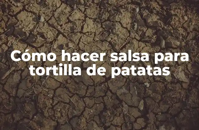 Cómo Hacer Salsa para Tortilla de Patatas