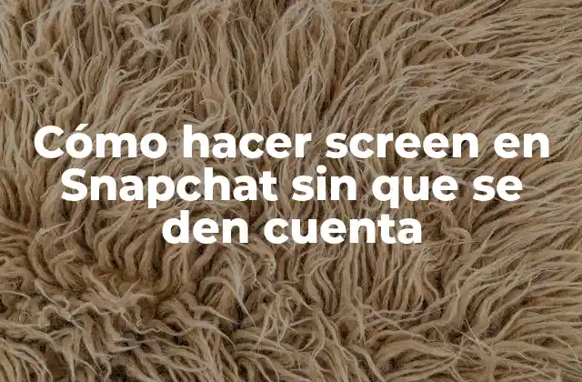 Cómo Hacer Screen en Snapchat sin que Se Den Cuenta