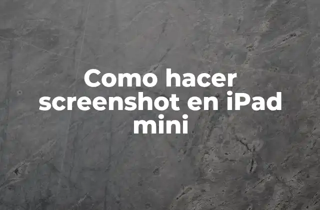 Como Hacer Screenshot en Ipad Mini 2 ¿Qué es un screenshot y para qué sirve en un iPad mini?