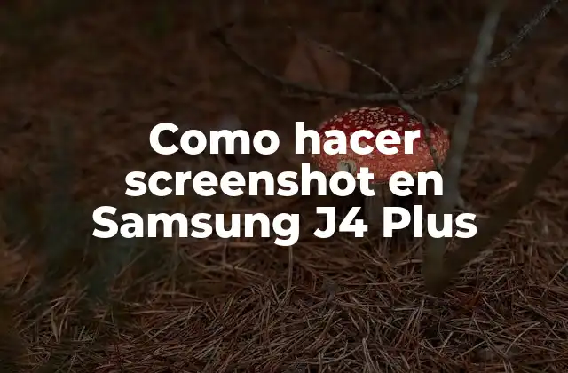 Como hacer screenshot en Samsung J4 Plus