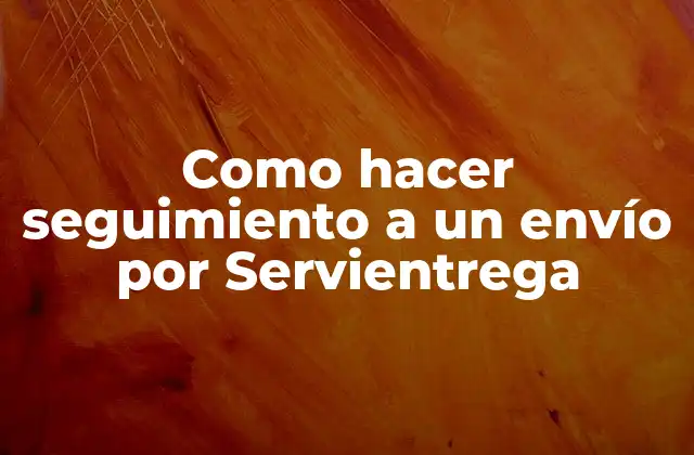 Como Hacer Seguimiento a un Envío por Servientrega 2 Servientrega y su sistema de seguimiento