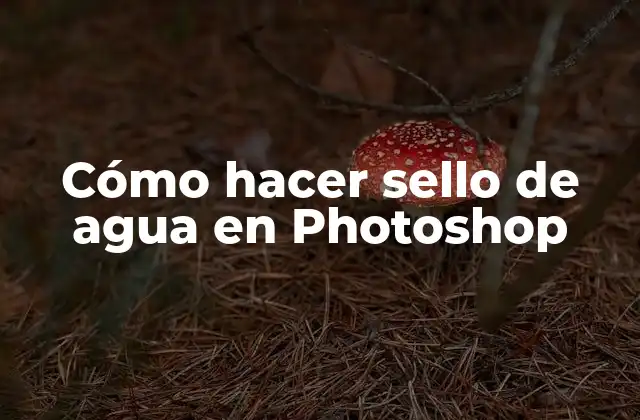 Cómo Hacer Sello de Agua en Photoshop