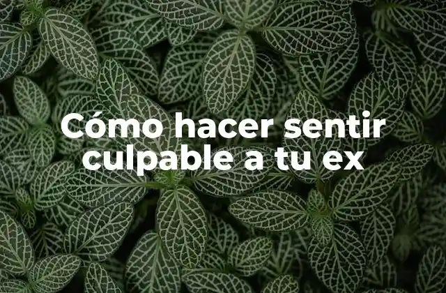 Cómo hacer sentir culpable a tu ex