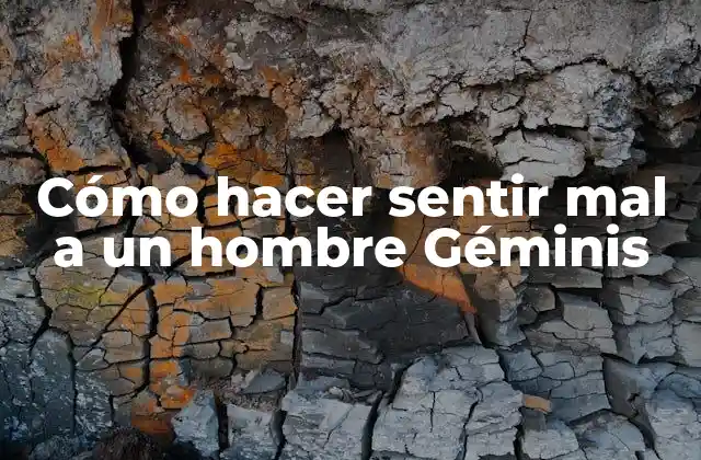 Cómo Hacer Sentir Mal a un Hombre Géminis