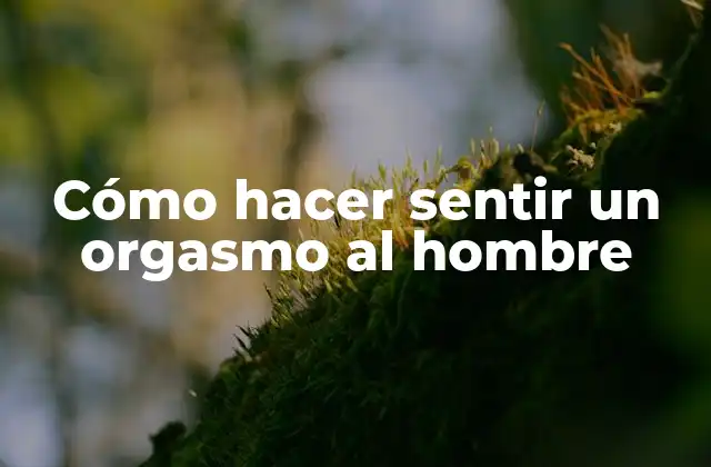Cómo Hacer Sentir un Orgasmo Al Hombre
