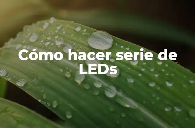 Cómo Hacer Serie de Leds 2 Cómo hacer serie de LEDs