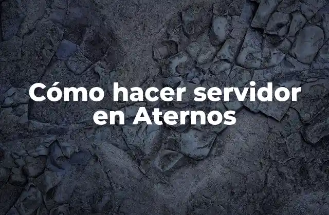 Cómo Hacer Servidor en Aternos