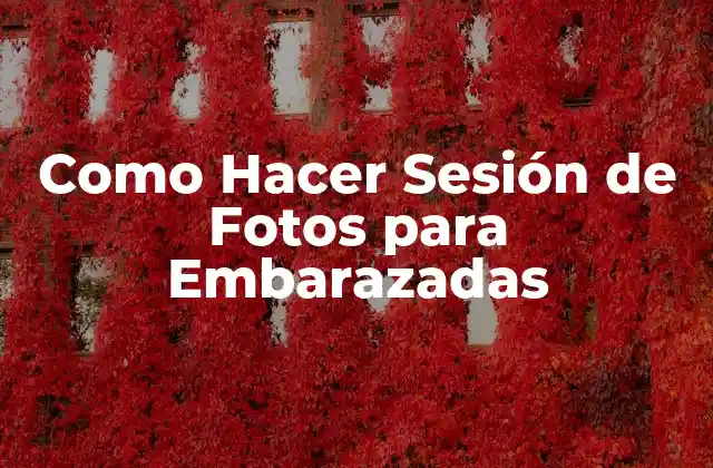 Como Hacer Sesión de Fotos para Embarazadas