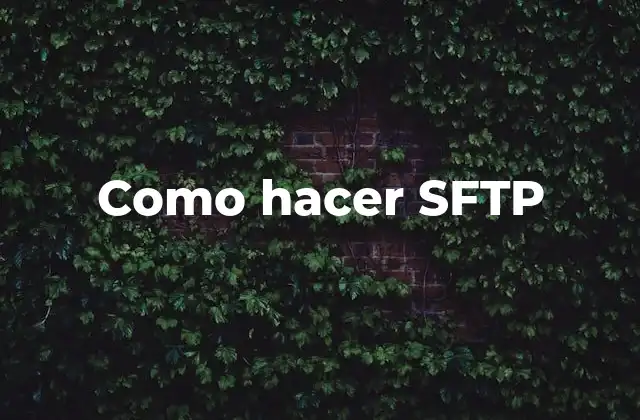 Como Hacer Sftp