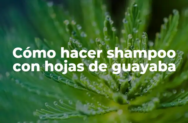 Cómo Hacer Shampoo con Hojas de Guayaba 2 Cómo hacer shampoo con hojas de guayaba