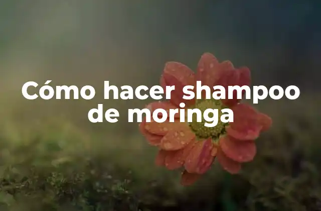 ¿Qué es el shampoo de moringa y para qué sirve?