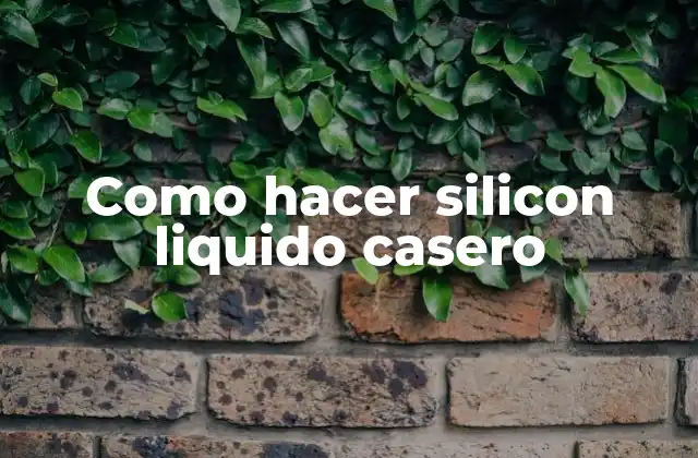 ¿Qué es el silicon líquido casero y para qué sirve?