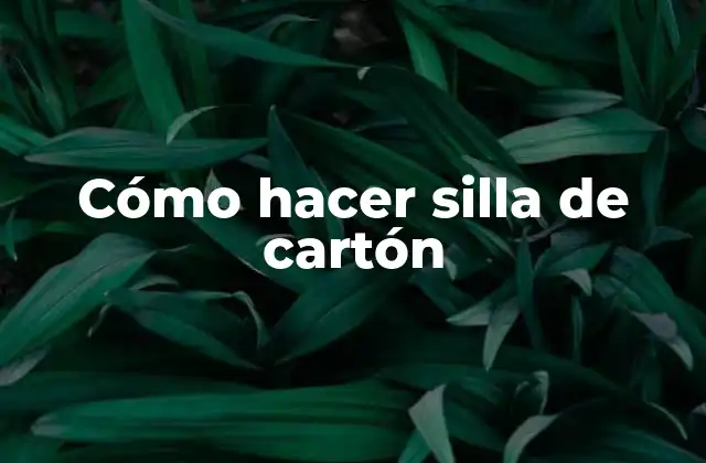 Cómo Hacer Silla de Cartón 2 ¿Qué es una silla de cartón?