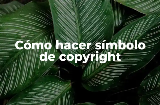 Cómo Hacer Símbolo de Copyright