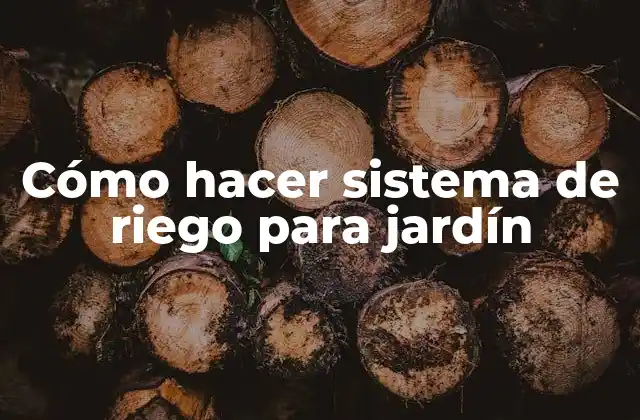 Cómo Hacer Sistema de Riego para Jardín