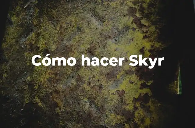 Cómo Hacer Skyr