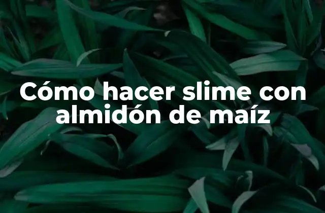 Cómo Hacer Slime con Almidón de Maíz 2 Cómo hacer slime con almidón de maíz