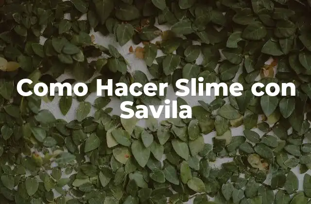 Como Hacer Slime con Savila