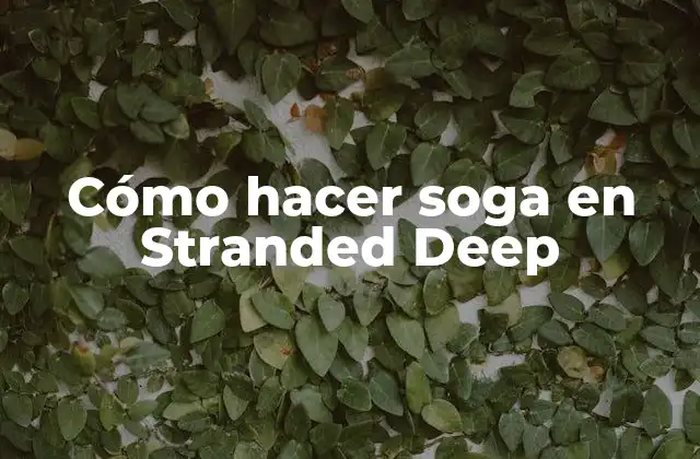 Cómo Hacer Soga en Stranded Deep 2 Cómo hacer soga en Stranded Deep