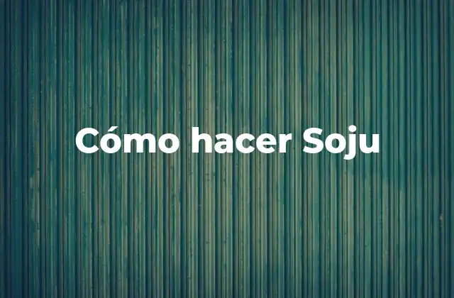 ¿Qué es Soju y para qué sirve?